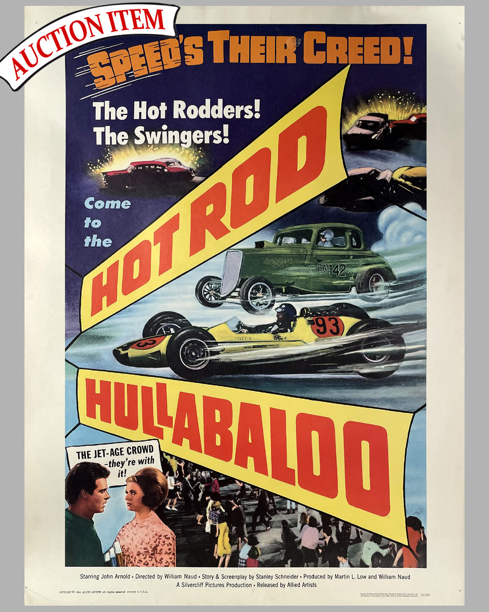 Hot Rod Hullabaloo original movie poster, 1966