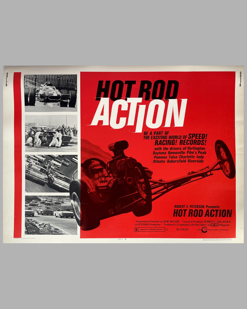Hot Rod Action movie poster, 1969