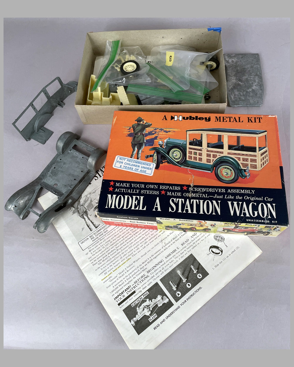 1960’s Hubley Ford Model A station wagon metal kit 2