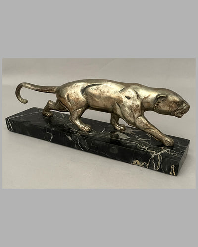 The leaping Jaguar bronze signed sculpture by J. Hugo 2
