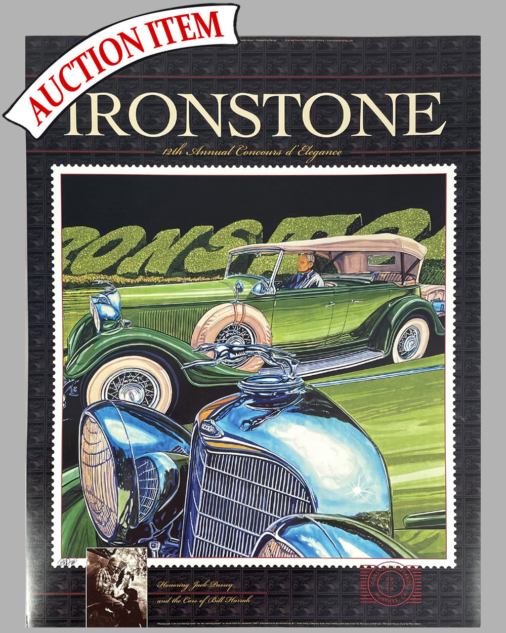 Ironstone Concours d’Elegance 2008 poster by Roy Dryer