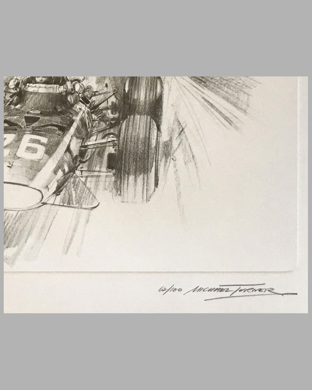 Jacky Ickx's first Grand Prix victory print by Michael Turner, autographed by the driver 2