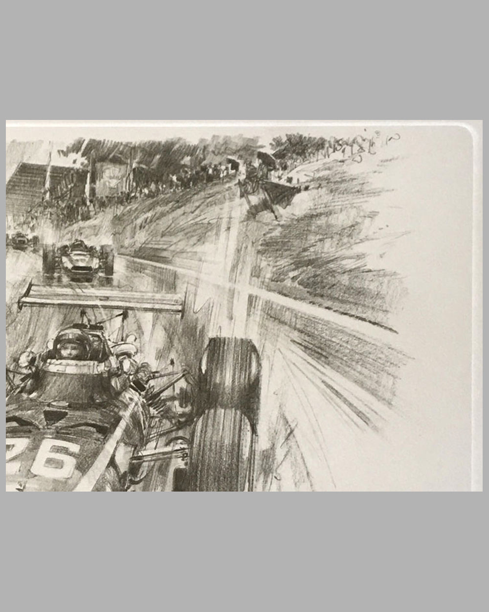 Jacky Ickx's first Grand Prix victory print by Michael Turner, autographed by the driver 5