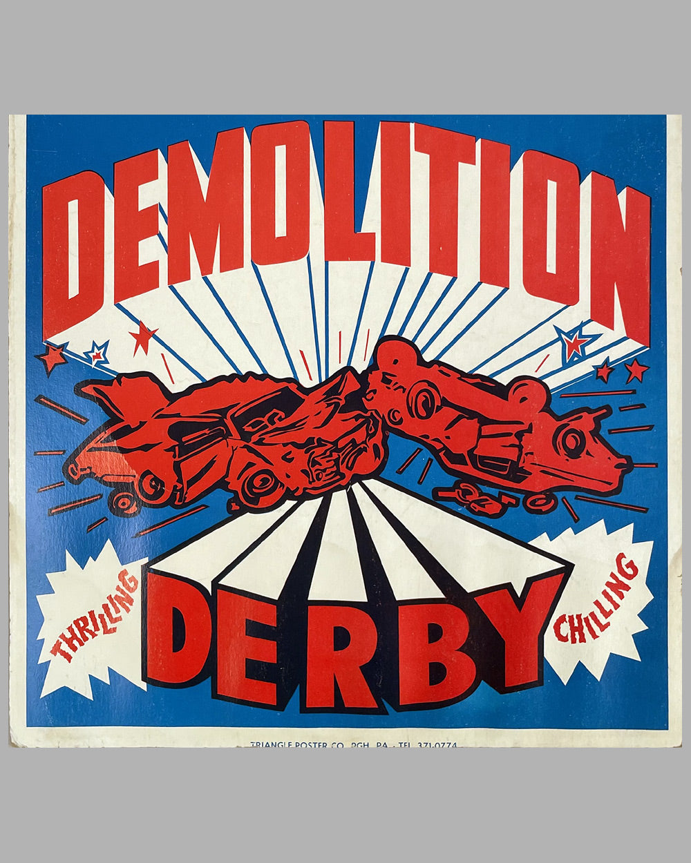 Jerry Paulus Demolition Derby, mid 1970’s at Rusk County Fair Wisconsin original poster 3