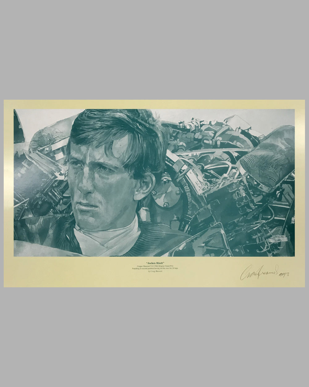 Jochen Rindt print by Craig Warwick, UK, signed AP