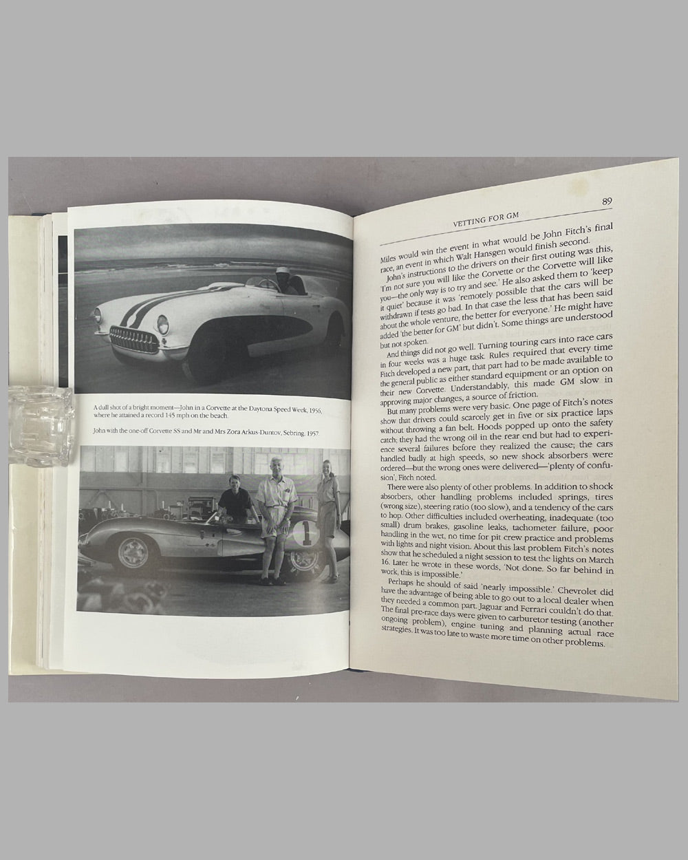 John Fitch - Racing Through Life book by James Grinnell, 1993, 1st edition, signed by the author and hand autographed by John Fitch, authorized biography 6