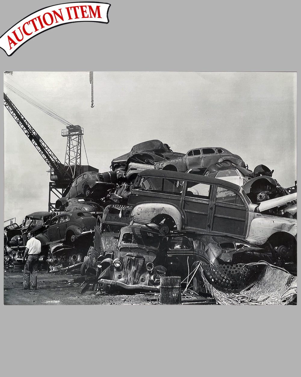 A classic junkyard b&amp;w photo, c. 1946