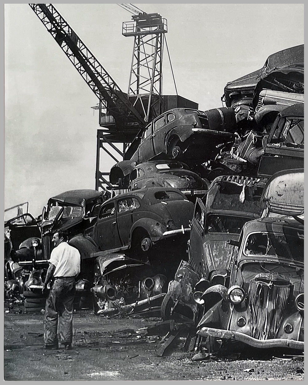 A classic junkyard b&w photo, c. 1946 2