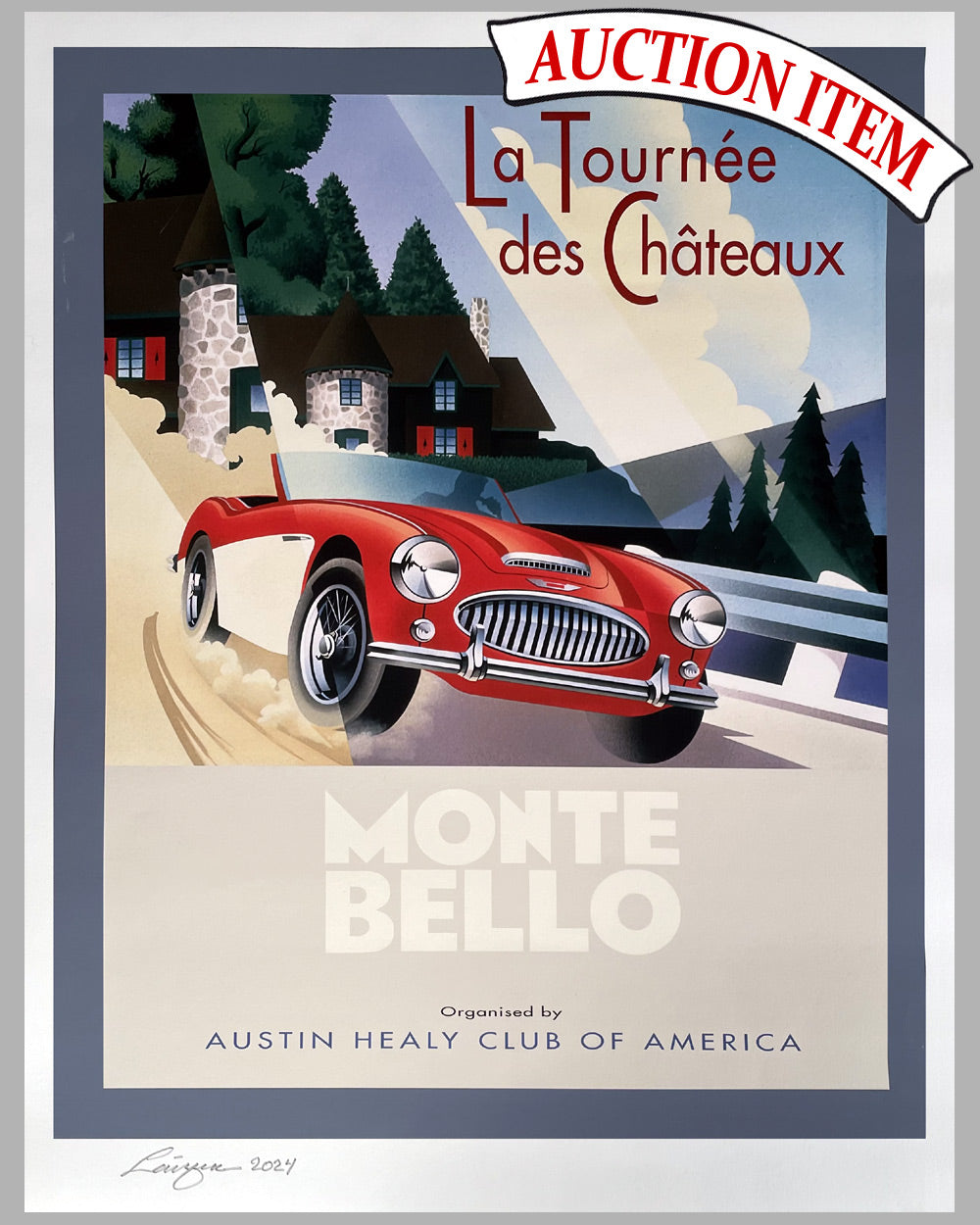 La Tournée des Châteaux event poster, artwork by Alain Levesque