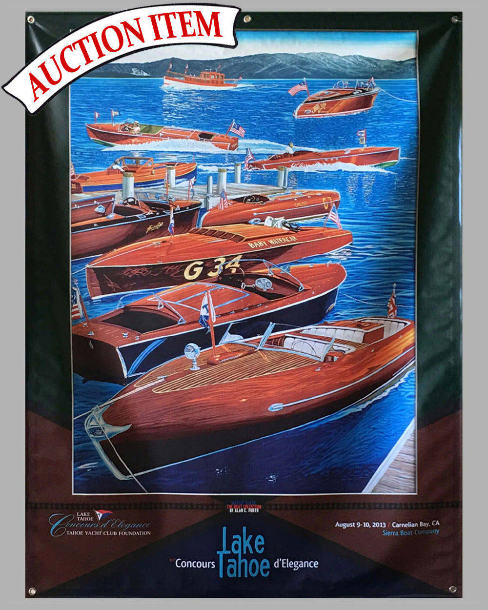 Lake Tahoe large vinyl banner for the 2013 Concours d&#39;Elegance, by Roy Dryer III 