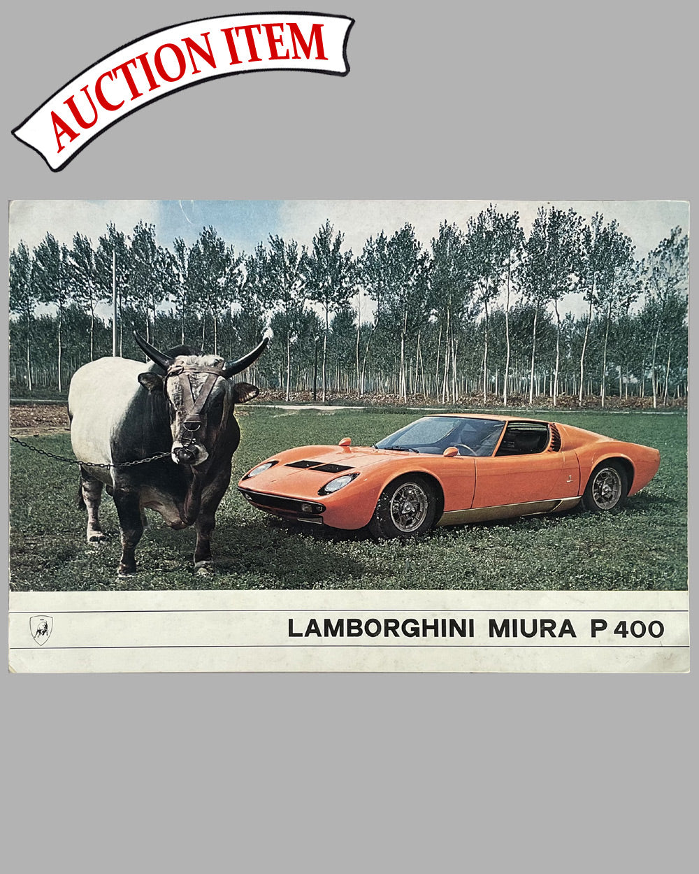 Lamborghini Miura P 400 original factory brochure, 1966