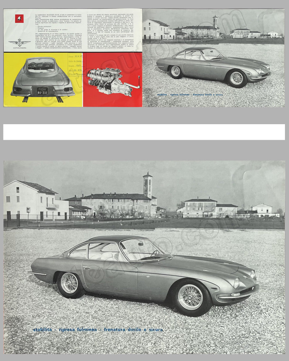 Lamborghini 350 GT original factory brochure, 1964 2