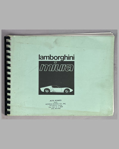 Three Lamborghini Miura P400 mid 1960’s factory publications 5