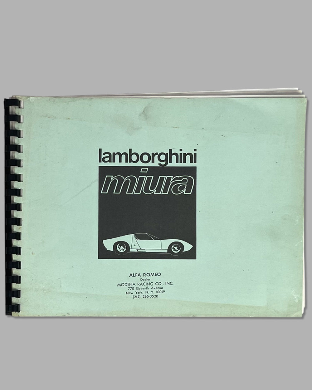 Three Lamborghini Miura P400 mid 1960's factory publications
