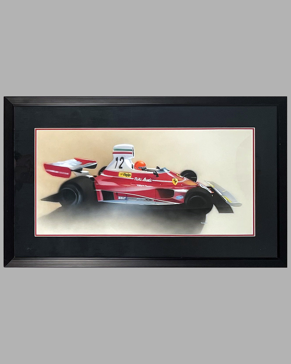 Niki Lauda’s Ferrari 312T painting by Thierry Thompson