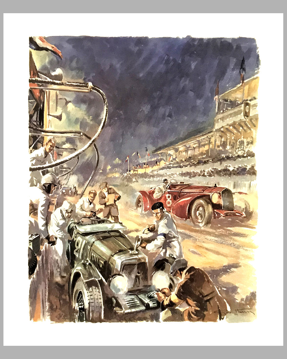 Geo Ham 1930 Bentley & 1932 Alfa Romeo at Le Mans prints 3