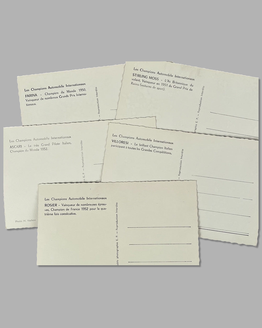 1953 “Les Champions” postcard folio 3