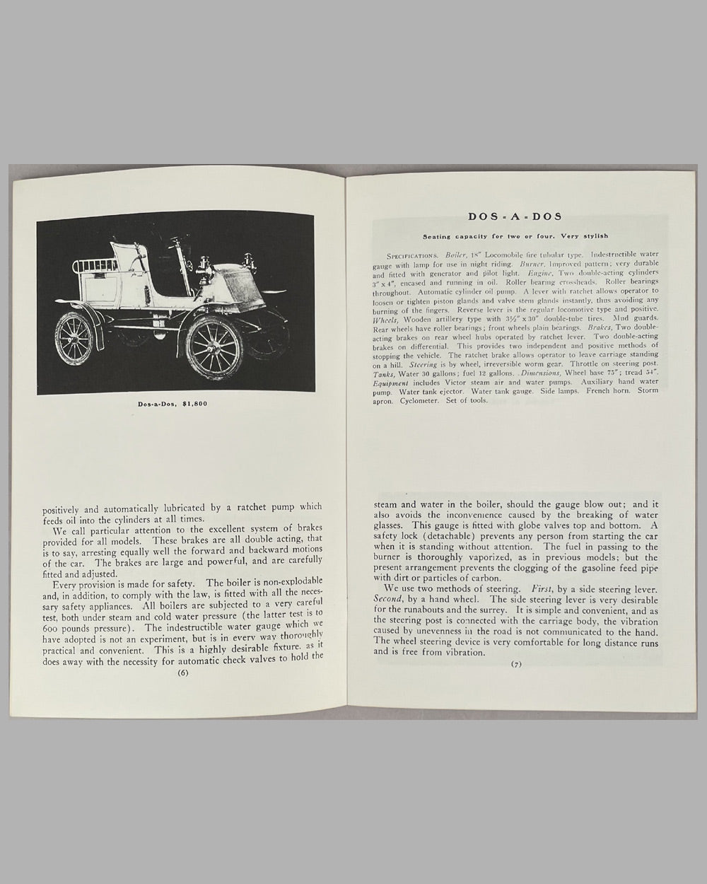 1903 Locomobile Steam Cars sales catalog reprint by Floyd Clymer, c. 1950 3