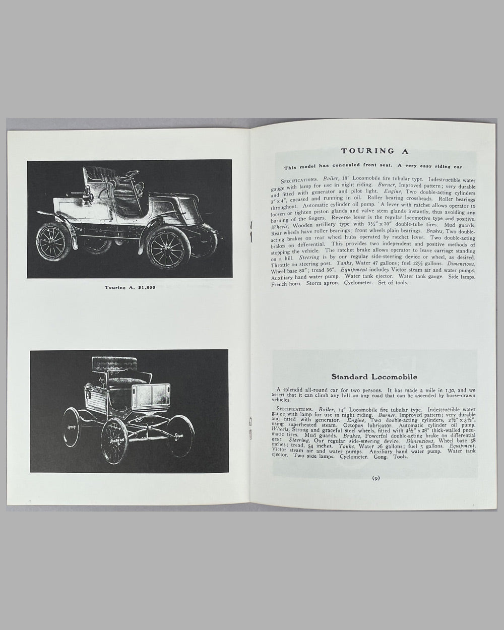 1903 Locomobile Steam Cars sales catalog reprint by Floyd Clymer, c. 1950 4