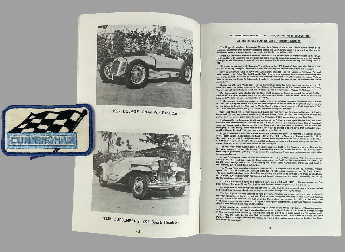 Briggs Cunningham Automotive Museum catalog mid to late 1960’s