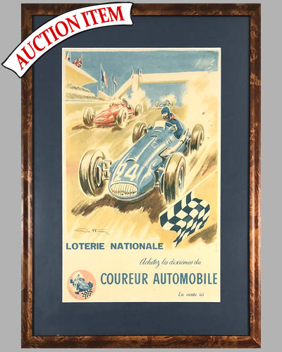 1940's Loterie Nationale original advertising poster by Geo Ham