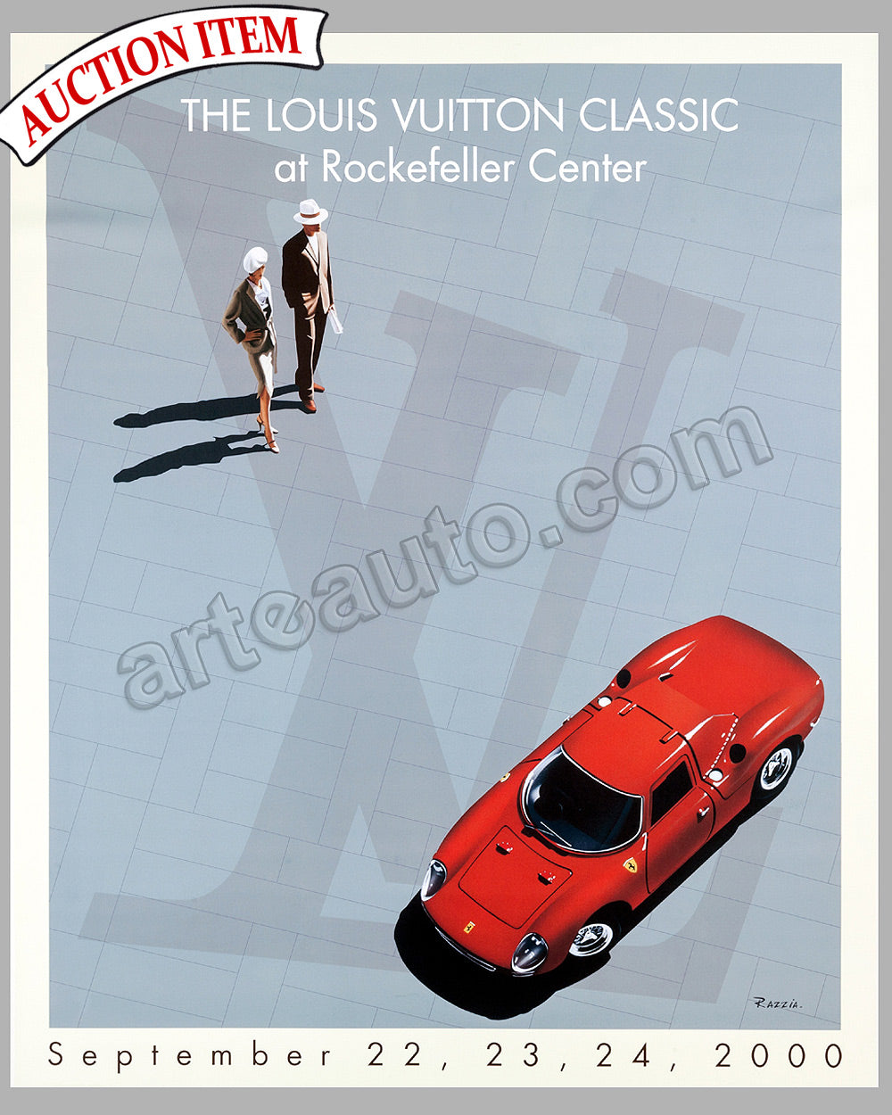 7 - Louis Vuitton Classic at Rockefeller Center 2000 Concours d’Elegance large poster by Razzia