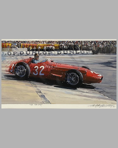 The Maestro painting by Nicholas Watts, autographed by Fangio 4