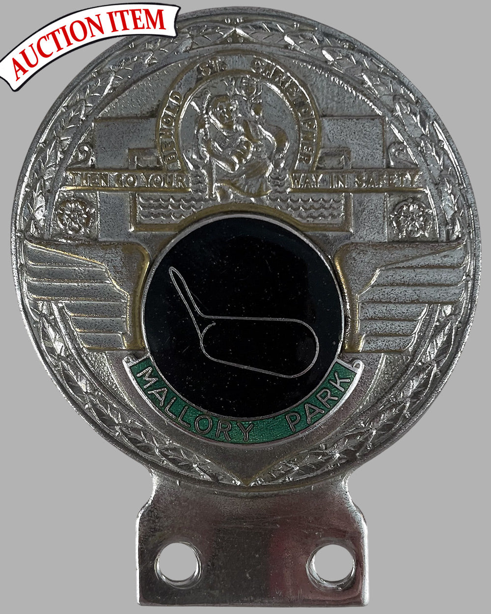 Mallory Park bumper, bar badge