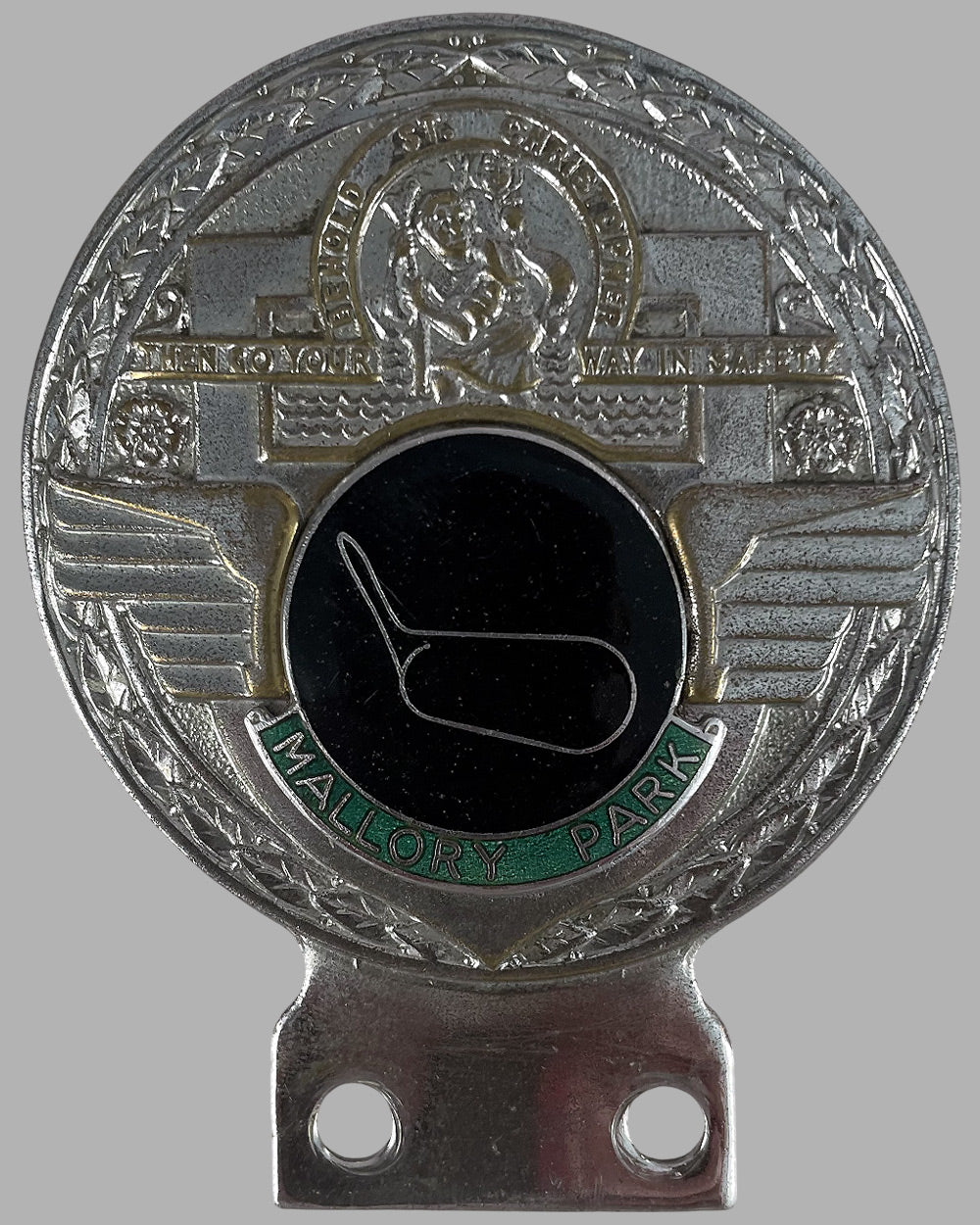 Mallory Park bumper, bar badge