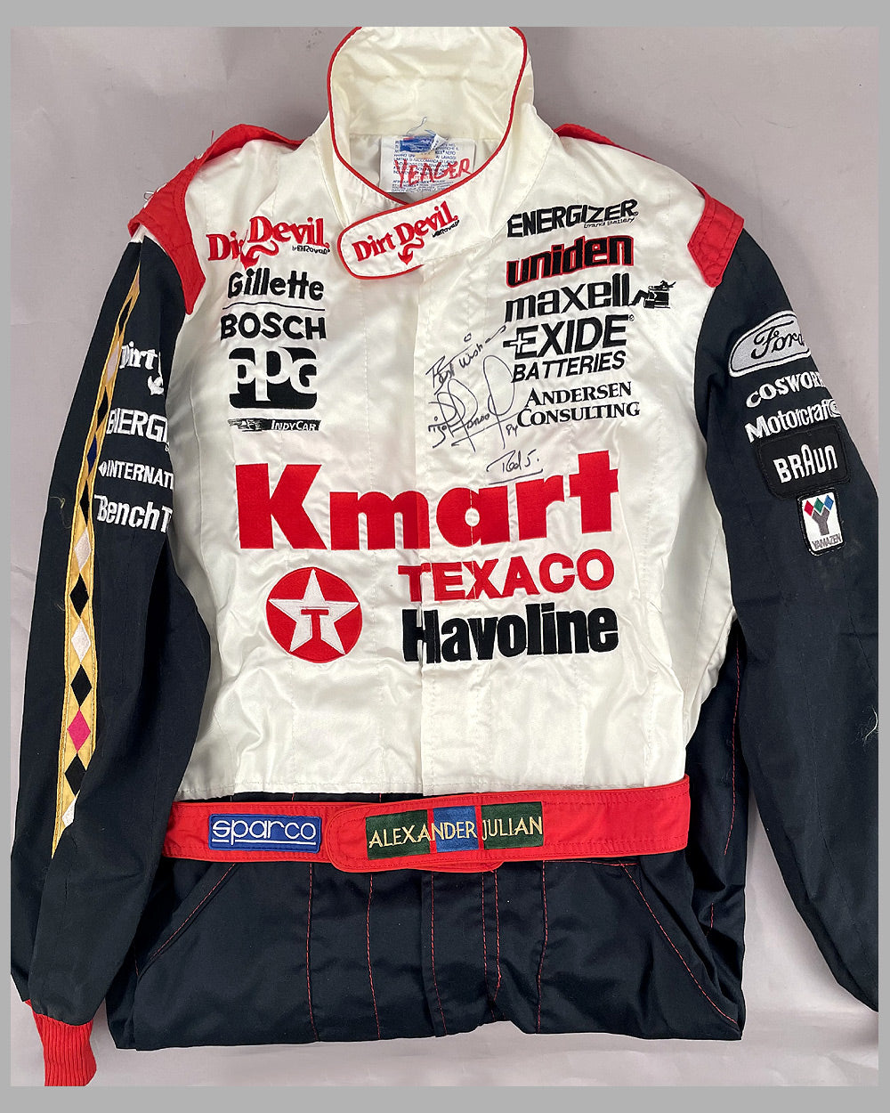 Nigel Mansell autographed crew suit by Sparco 3