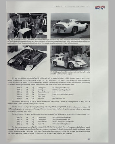 Maserati Tipo 151 – The Last Monster from Modena book by Michel Bollée and Willem Oosthoek, 2005 3
