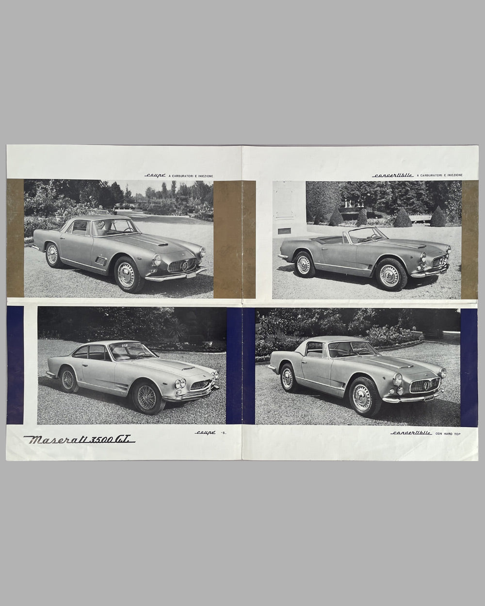 Maserati 3500 GT early 1960’s factory brochure 2