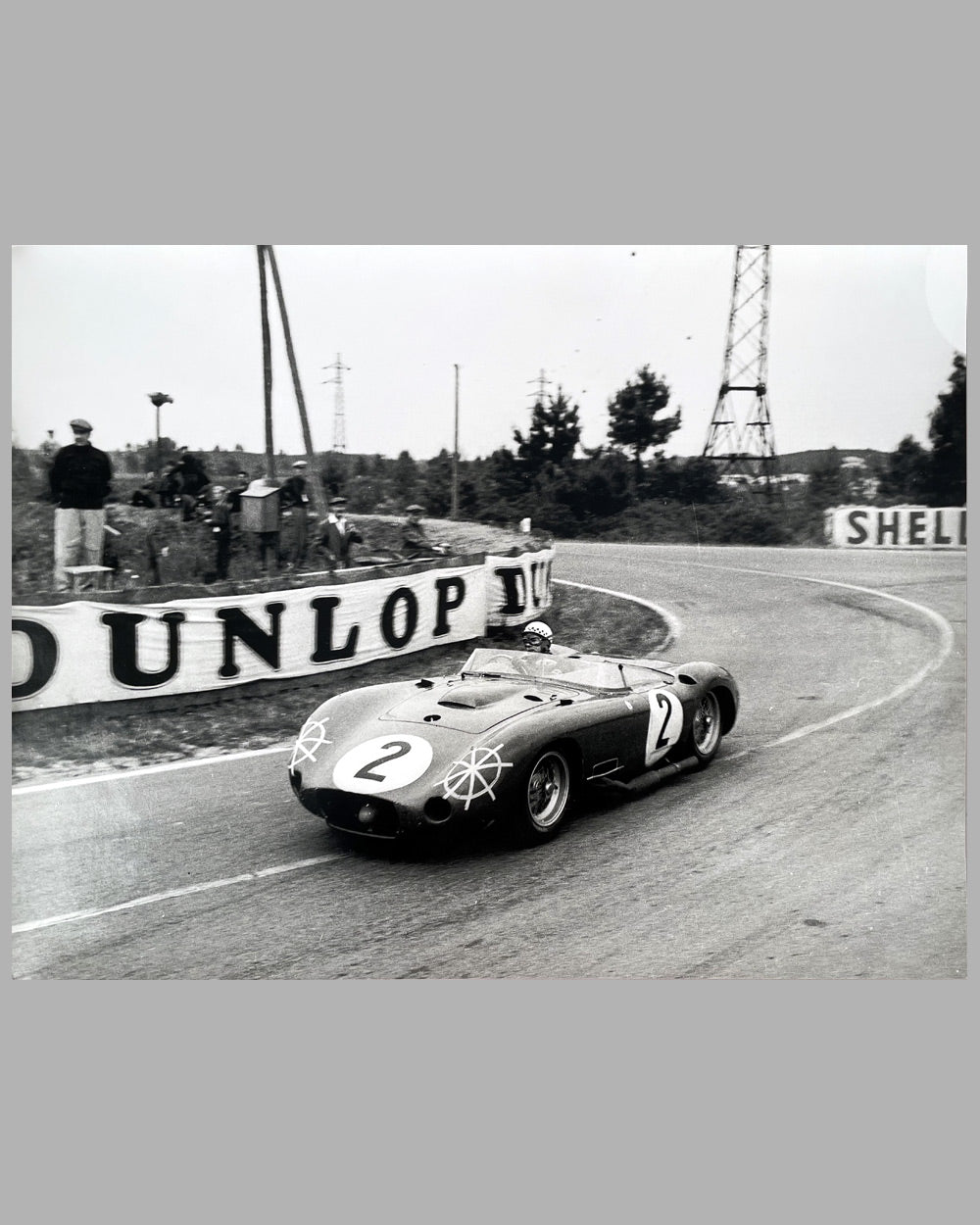 Maserati 450S at the 24 Hours of Le Mans in 1957 b&amp;w photograph from Washington Photo
