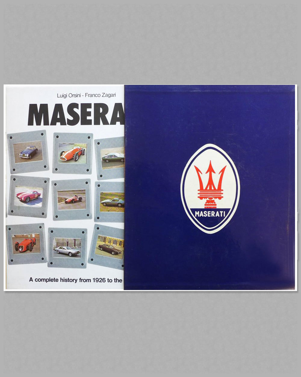 Maserati "A Complete History from 1926 to The Present" book by Luigi Orsini and Franco Zagari, 1980