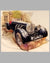 1930 Mercedes Benz SSK painting by Dennis Brown, USA 3