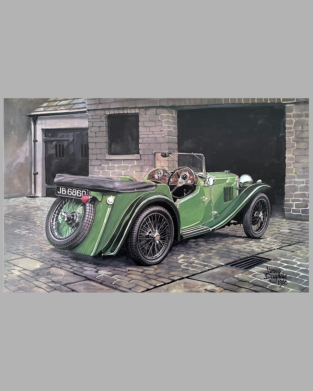 MG PB 4 Seater 1935-36 print by John Dugdale, 1980 2
