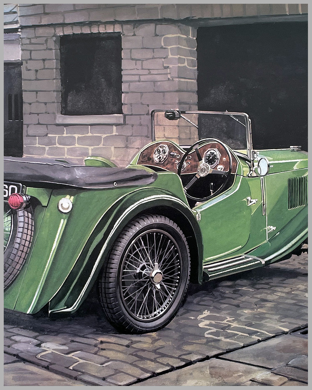 MG PB 4 Seater 1935-36 print by John Dugdale, 1980 3