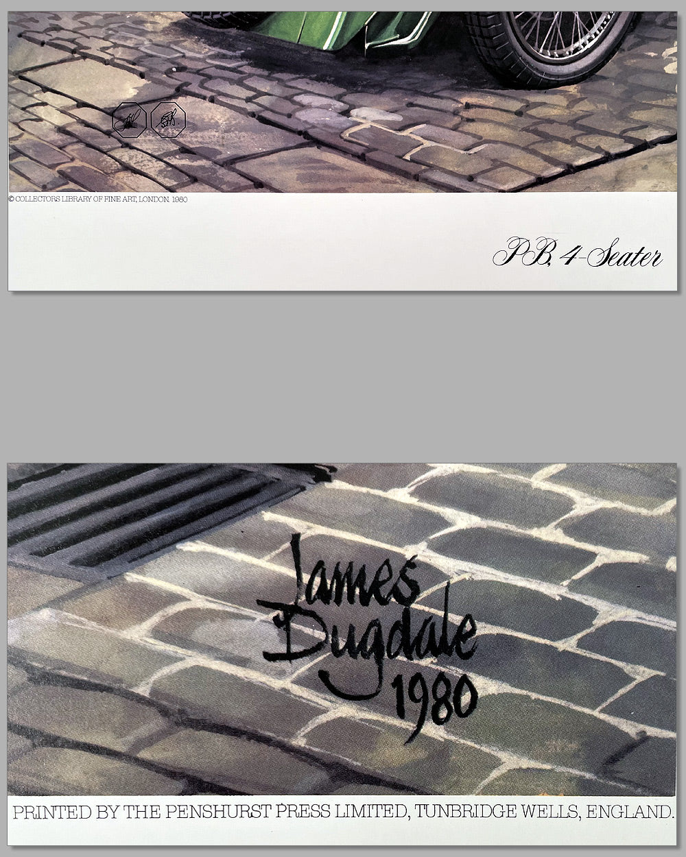 MG PB 4 Seater 1935-36 print by John Dugdale, 1980 4