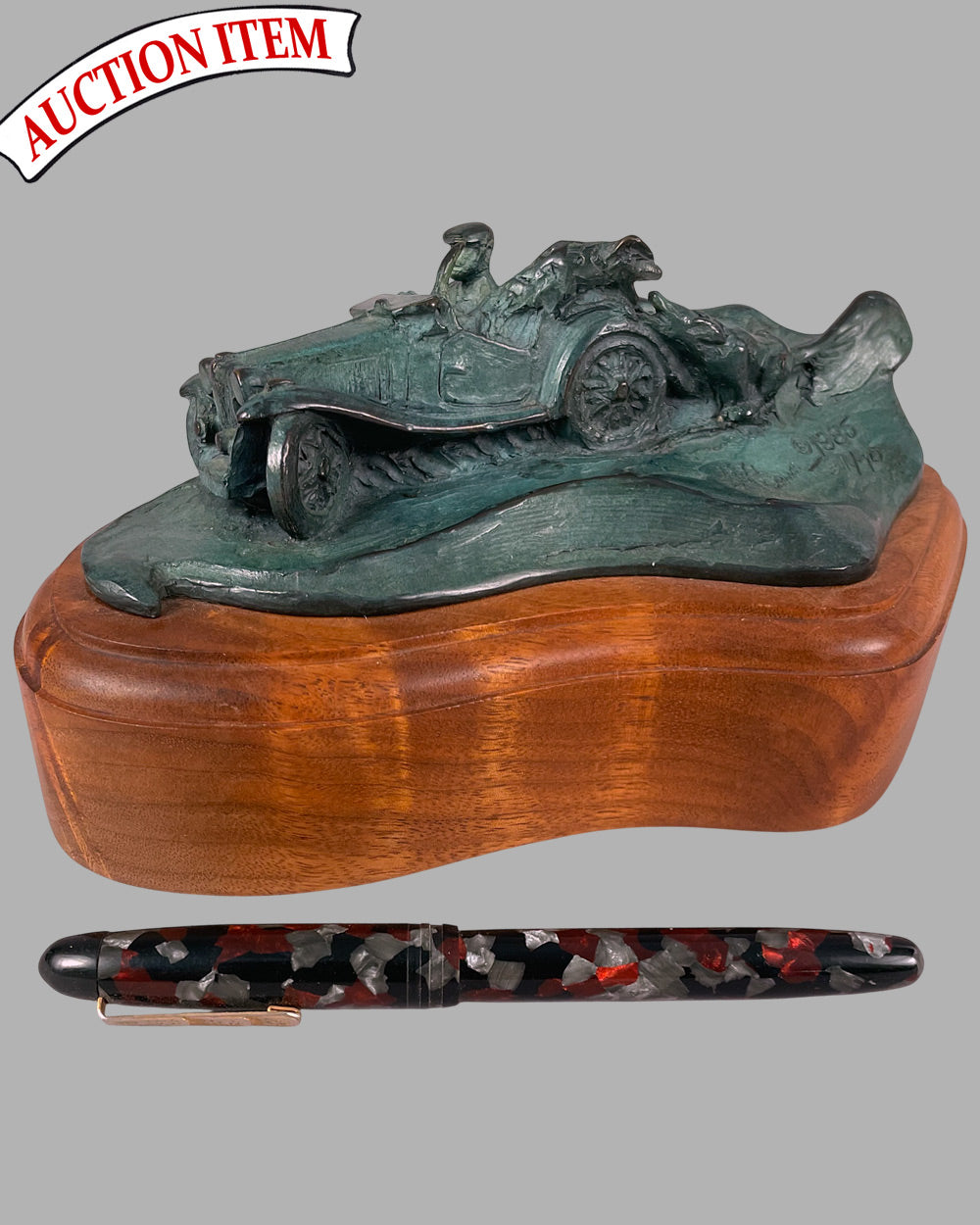 MGTC bronze sculpture by Larry Braun, 1985