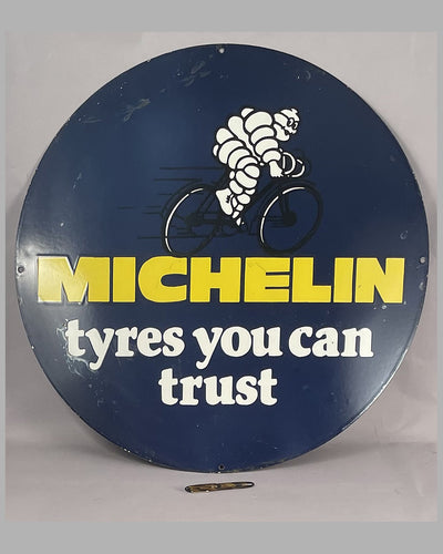 Vintage Michelin “Tyres You Can Trust” enamel on metal sign