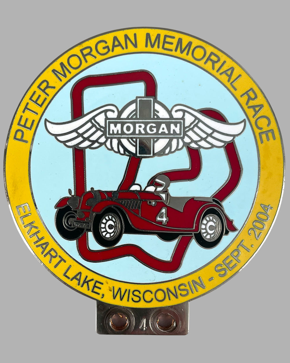 Peter Morgan Memorial Race grill or bumper badge