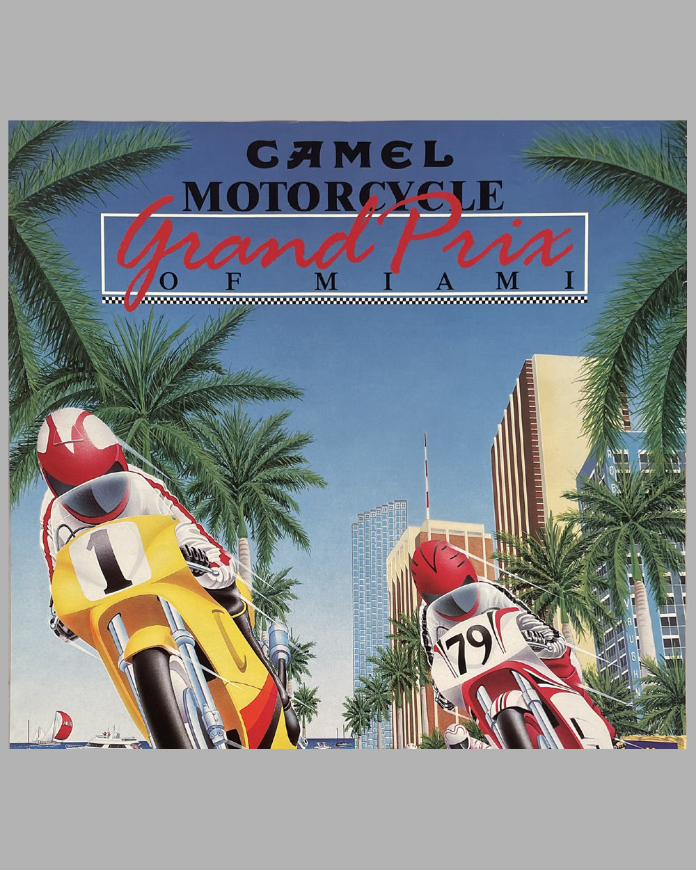 1990 Motorcycle Grand Prix of Miami official poster 2