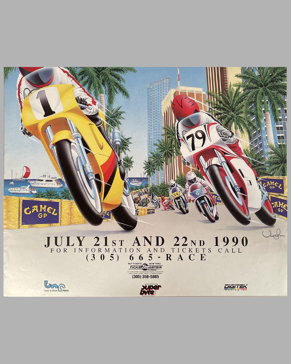 1990 Motorcycle Grand Prix of Miami official poster 3