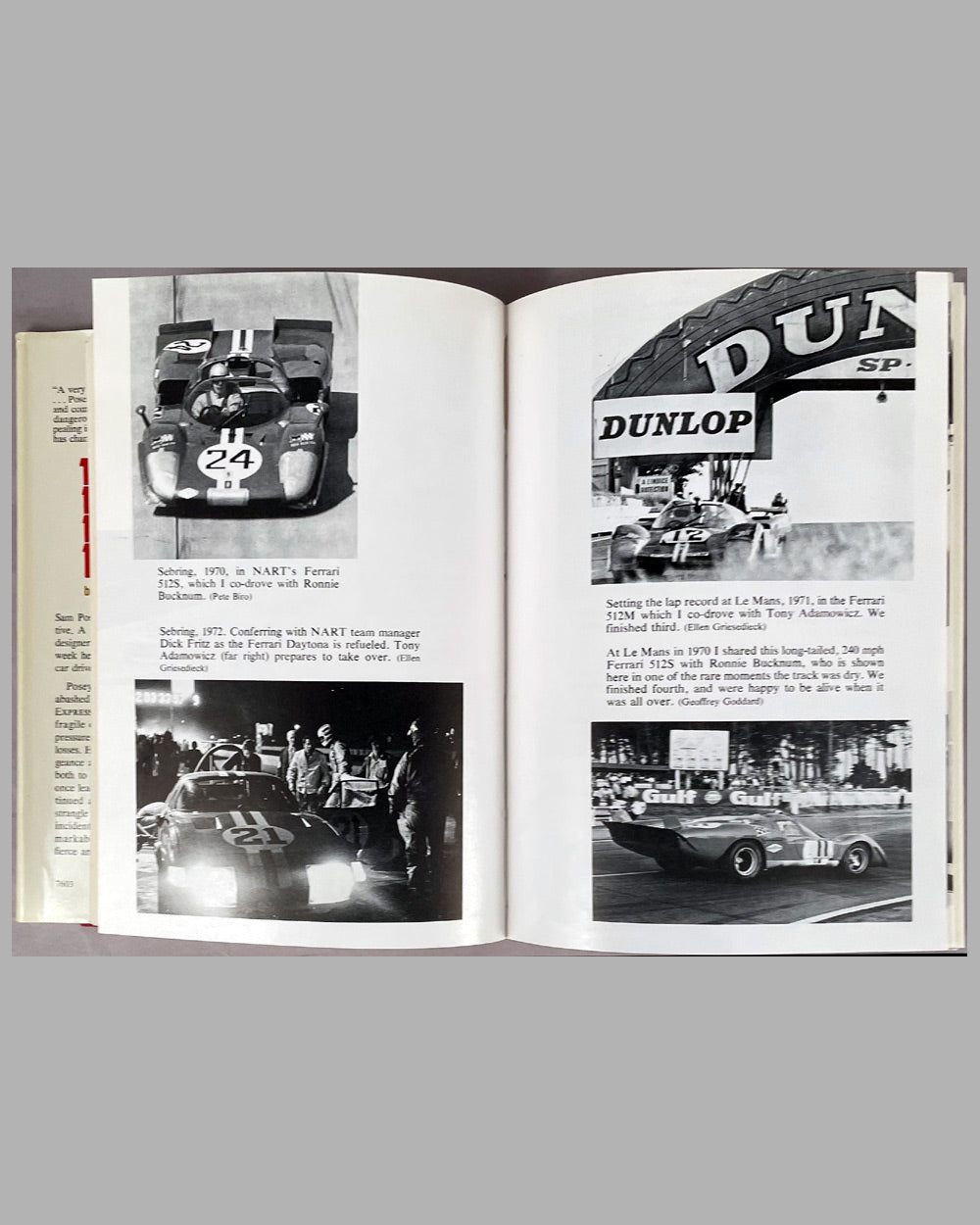 The Mudge Pond Express autographed book, An Autobiography of Sam Posey, 1976 edition 4