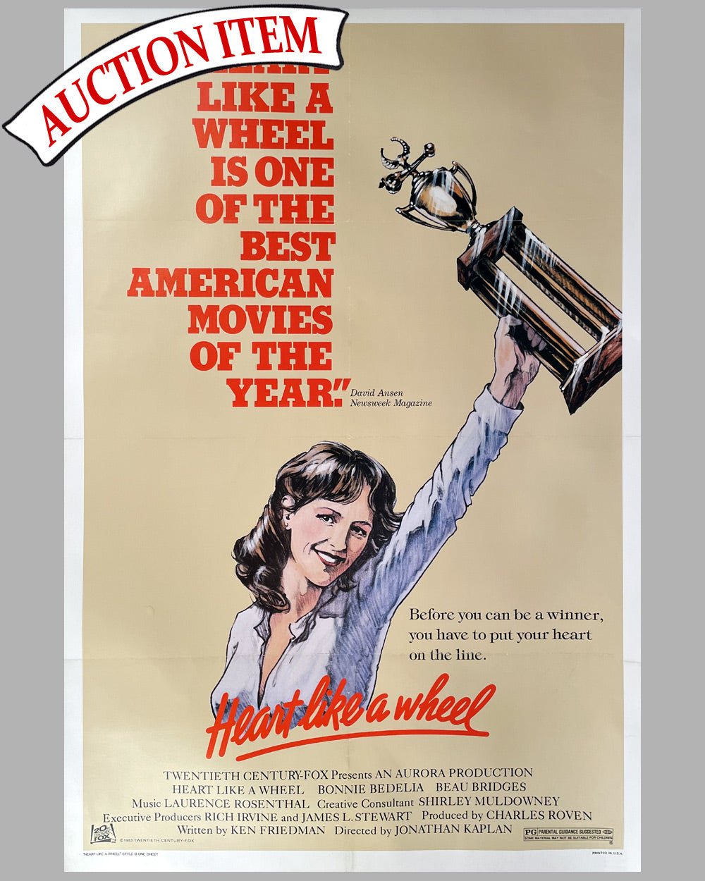 Heart Like A Wheel original movie poster, 1983