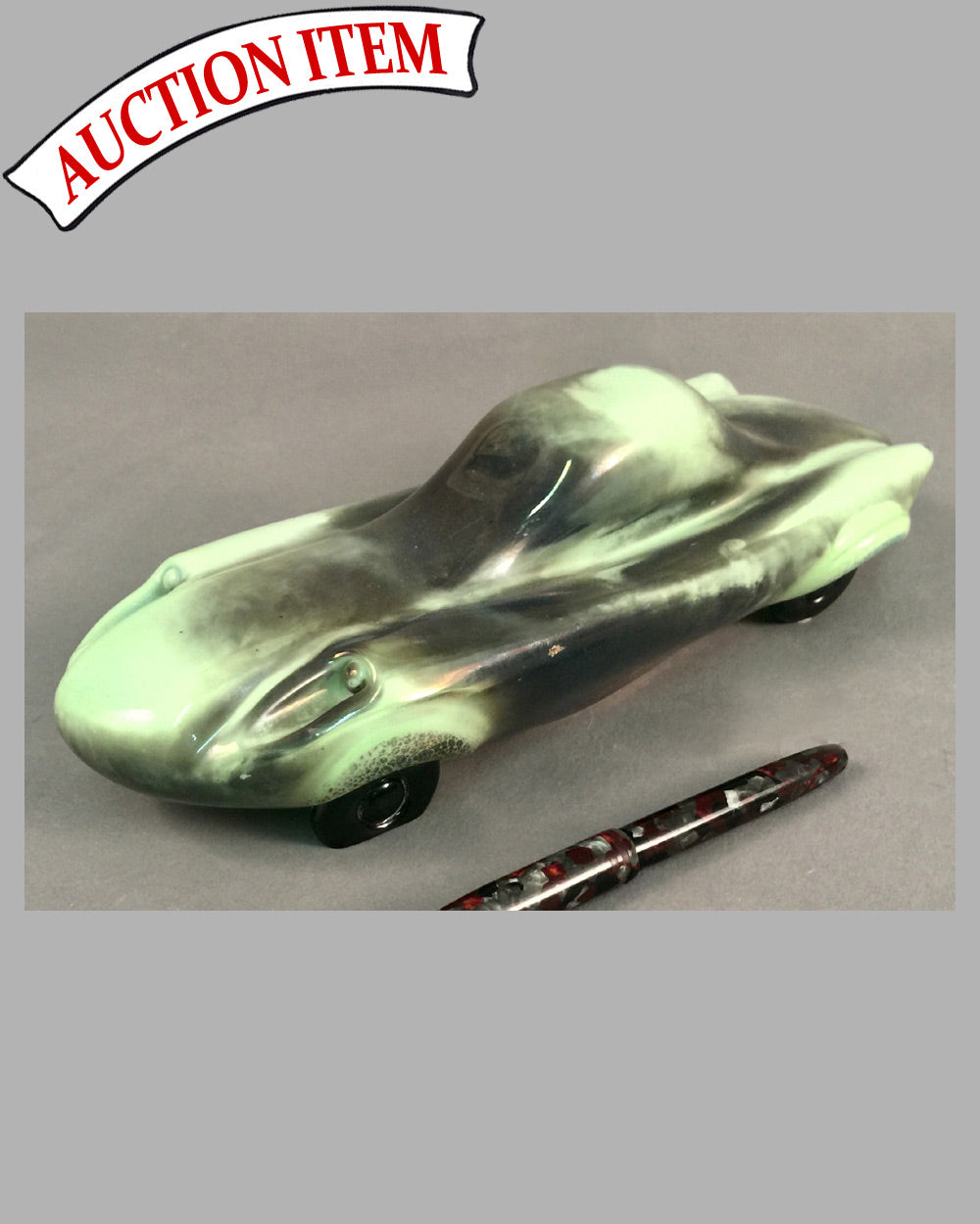 Glass car sculpture by Olle Brozén, edition of 300