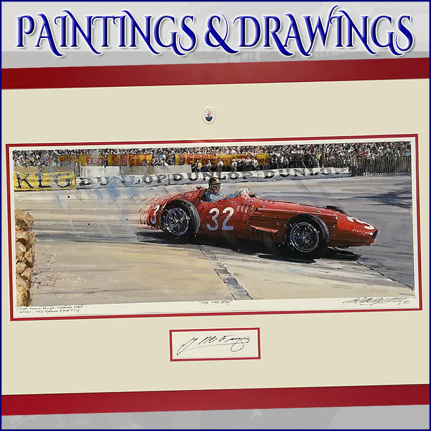 Fine Auto Art, Motor Racing & Other Transportation Paintings & Drawings