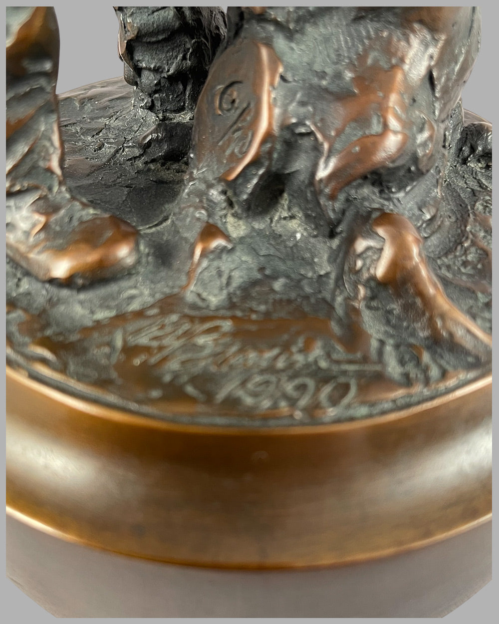 The Panel Beater bronze sculpture by Larry Braun, 1990 5