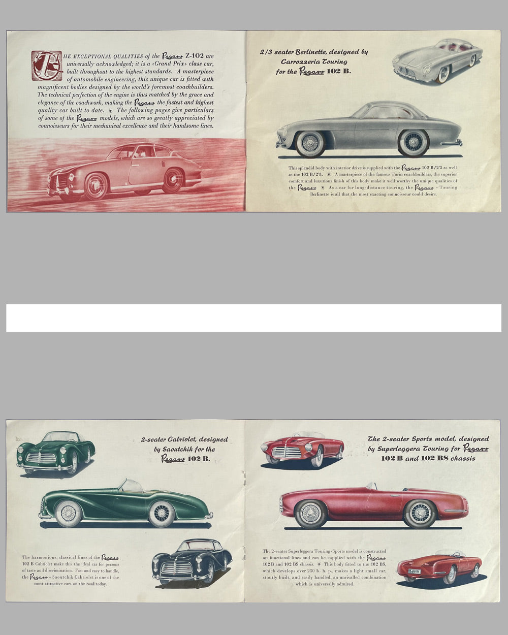 Pegaso 102 series factory brochure, mid 1950’s 2