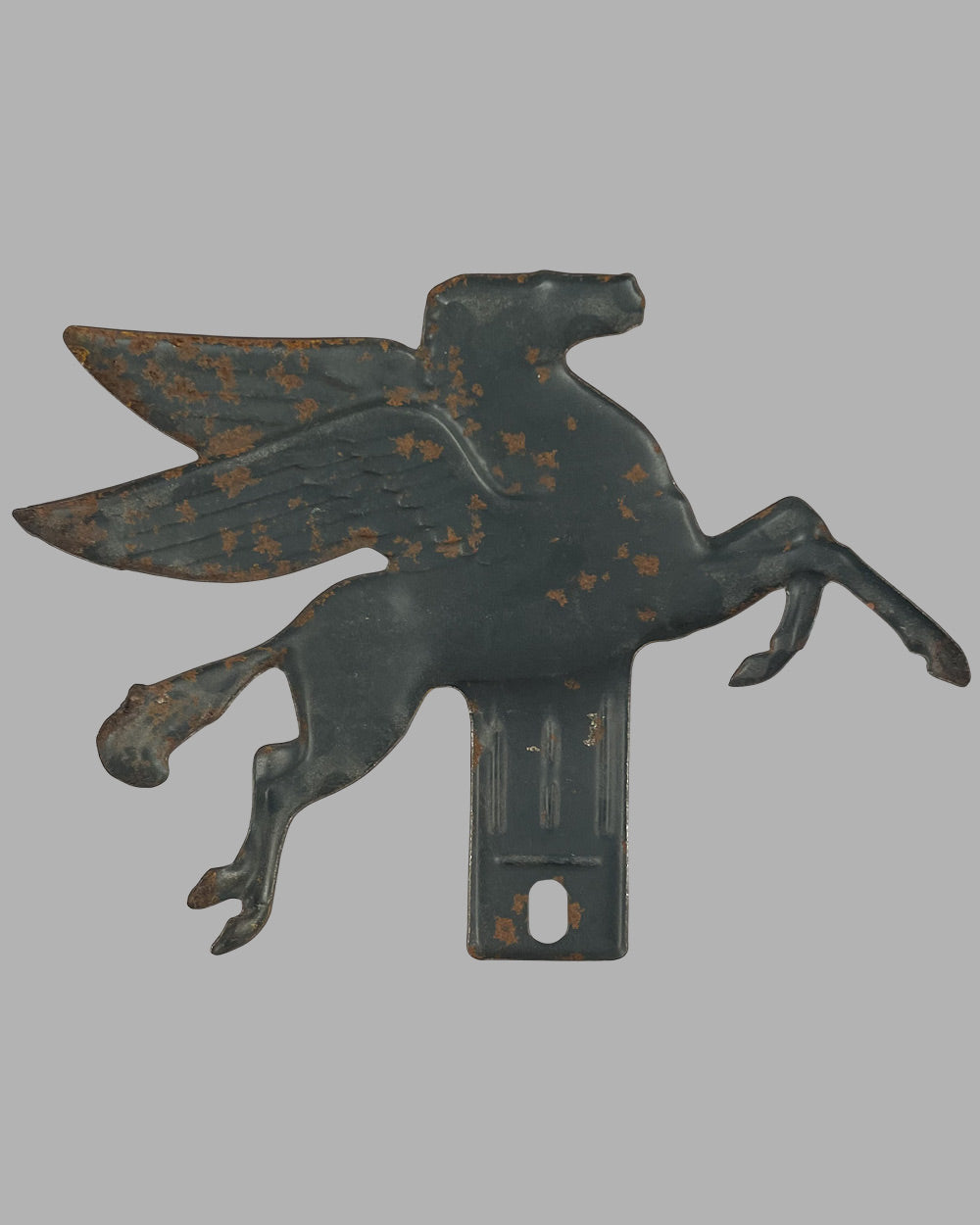 Early Pegasus Mobil Oil license plate topper 2